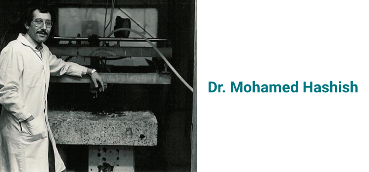 Photo of Dr Mohamed Hashish taken while he was developing the abrasive waterjet