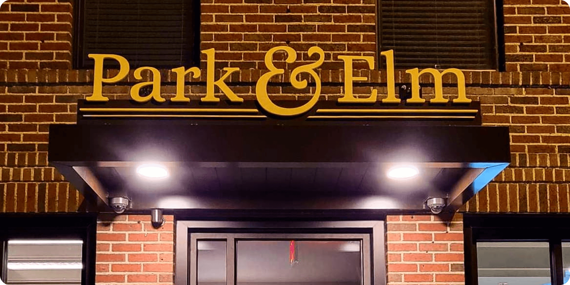 Park & Elm sign cut by Miller Industrial Manufacturing