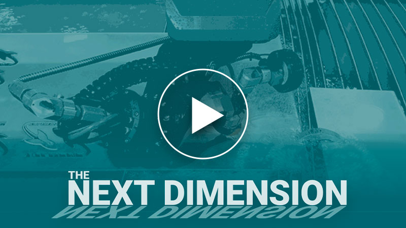 The Next Dimension. Cutting in 3 dimensions with waterjet.