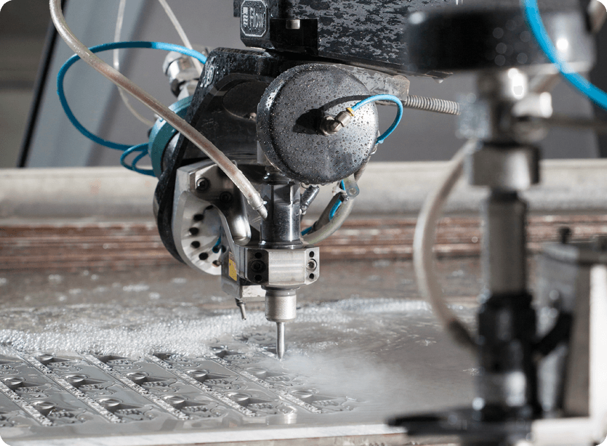 Dynamic Waterjet cutting parts from metal